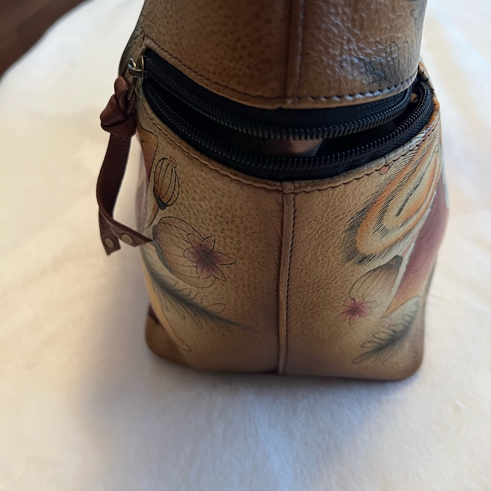 Anuschka Multicolor Floral Leather Shoulder Bag - Picture 4 of 12